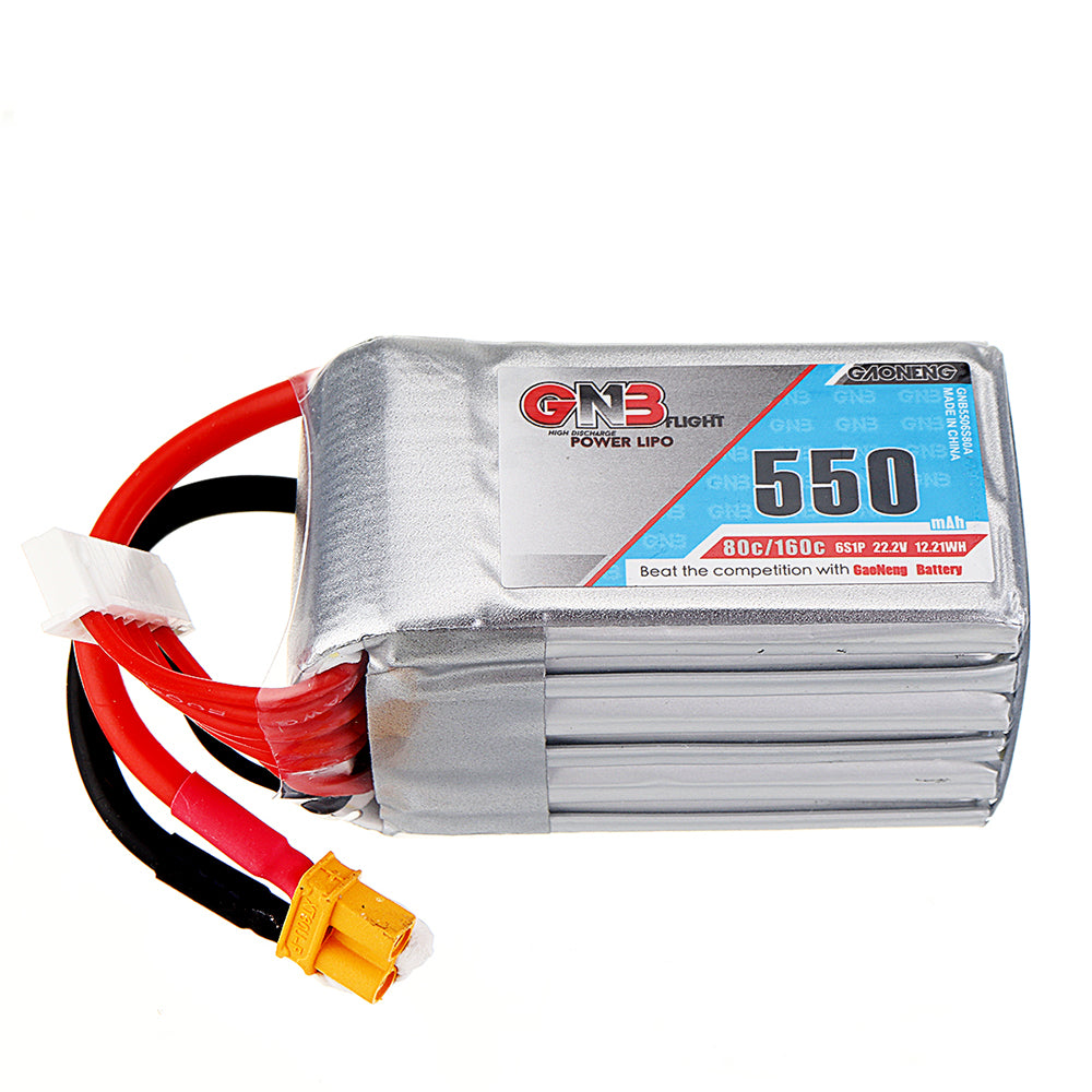 22.2V 550mAh 80C 6S Lipo Battery with XT30 Plug for X140HV GT R369 Arrow3 FPV Racing Drone