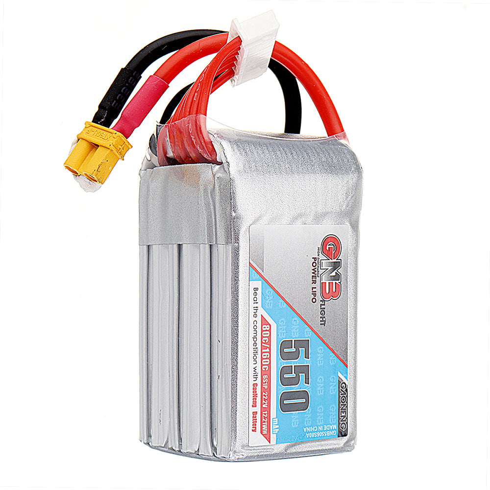 22.2V 550mAh 80C 6S Lipo Battery with XT30 Plug for X140HV GT R369 Arrow3 FPV Racing Drone