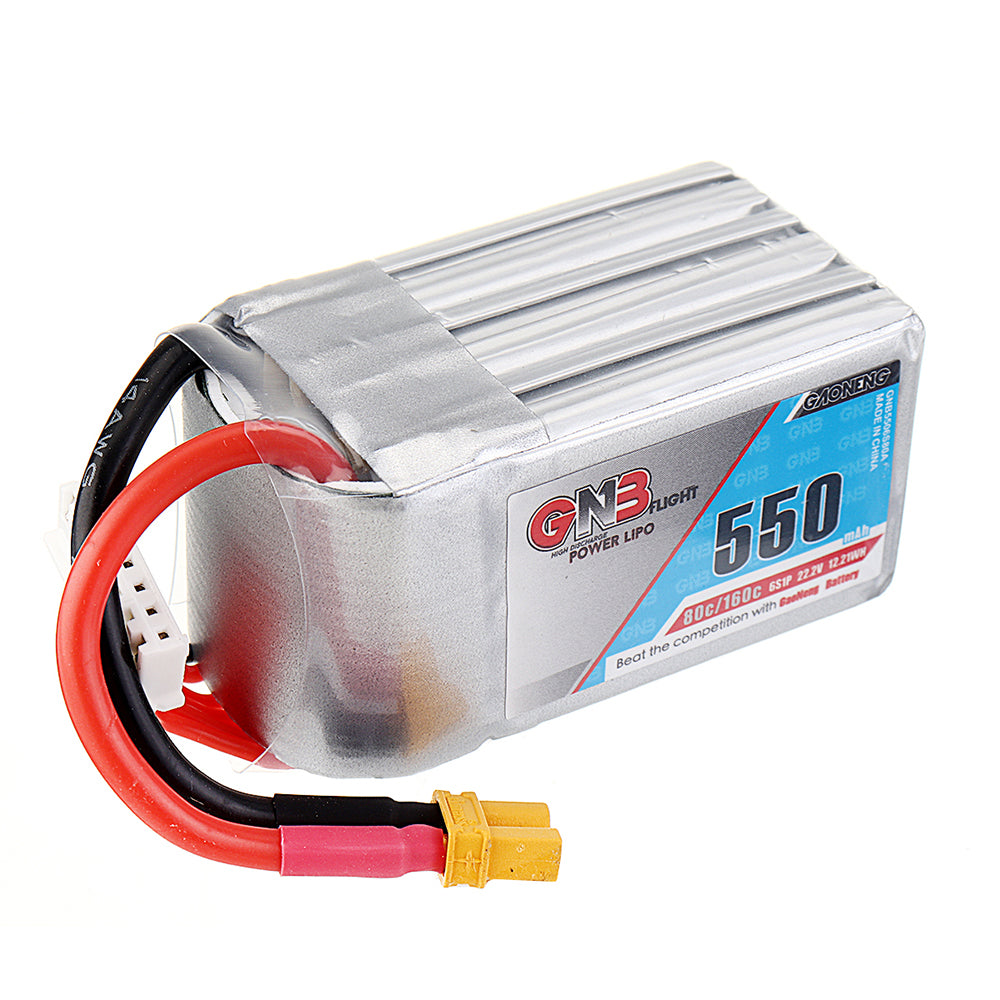 22.2V 550mAh 80C 6S Lipo Battery with XT30 Plug for X140HV GT R369 Arrow3 FPV Racing Drone